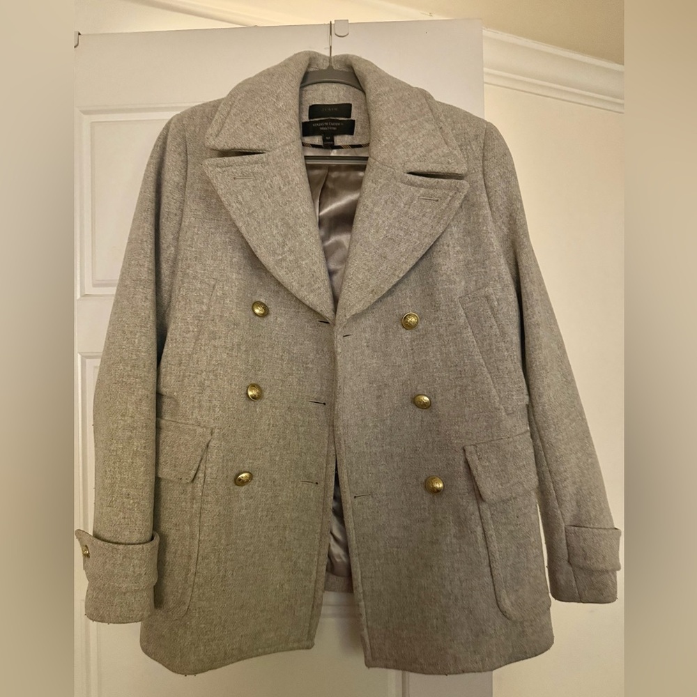 J. Crew 10T TALL Stadium Cloth Wool Pea Coat